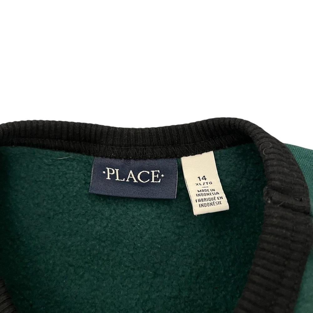 The Childrens Place Green Camo‎ Long Sleeve Crewneck Sweatshirt Size 14 XL Boys